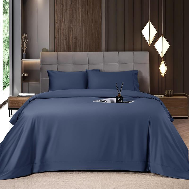 Shilucheng Bamboo Sheets Set 4/6 Pc,Cooling Breathable & Hotel Luxury Super Silky Soft, 16'' Deep Pocket, Wrinkle, Fade Resistant Springtok